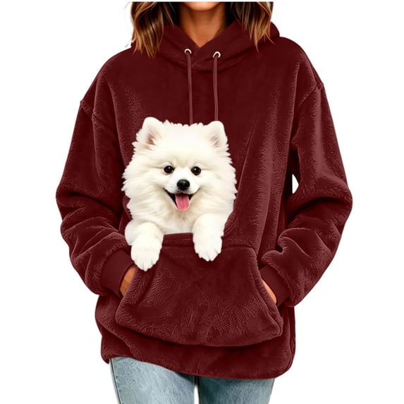 Ynynloco Wearable Blanket Hoodie,Oversized Dog Lovers Sweatshirt Blanket for Adult,Birthday Gifts for Women,Mom,Girlfriend,Cozy Hooded Blanket with Giant Pocket and Winter Gifts
