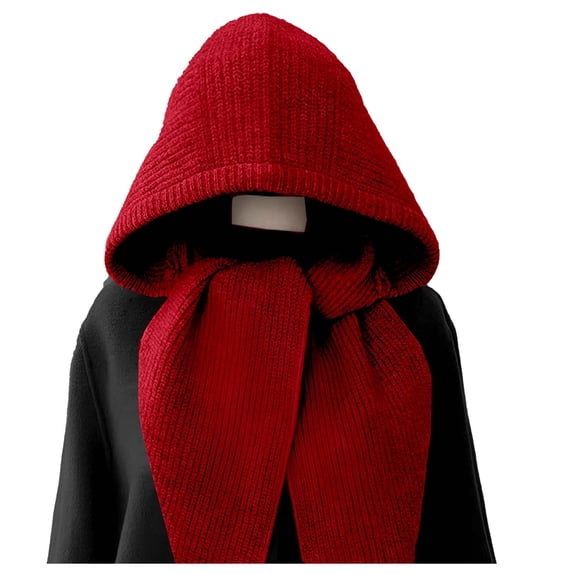 Ynynloco Women Knit 2-in-1 Hat and Scarf Winter Hat Scarf for Women Warm Shawl Wrap with Hood Cap Poncho Neck Warmer