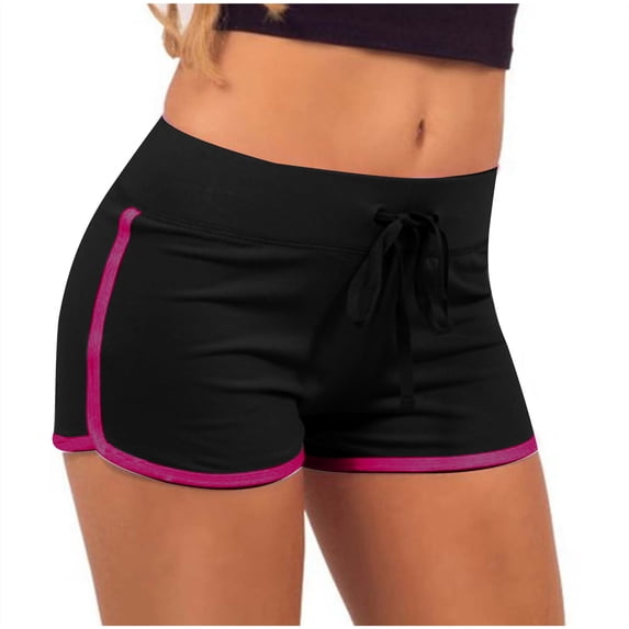 Ynynloco Women Summer Comfy Workout Athletic Shorts Low Rise Lounge Pajama Mini Shorts with Drawstring and Pockets