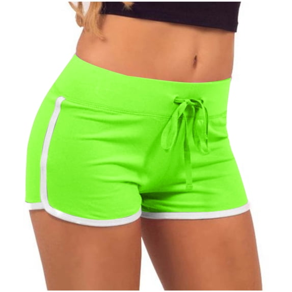 Ynynloco Women Summer Comfy Workout Athletic Shorts Low Rise Lounge Pajama Mini Shorts with Drawstring and Pockets