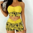 thumbnail image 1 of Ynynloco Women Two Piece Swimsuit Bathing Suits Floral Tropical High Waisted Beachwear Board Shorts Halter Tops Bikini Set, 1 of 9