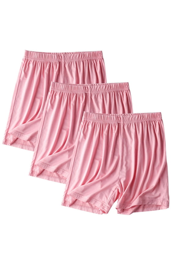 Women's 3 Pack Boxer Pajama Shorts Womens Sleep Lounge Short’s Solid Color Casual Elastic Waist Shorts Yummy PJ Short for Women