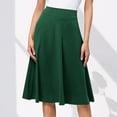 thumbnail image 1 of Ynynloco Women’s A-Line Midi Skirts Casual Elastic High Waist Casual Flowy Maxi Swing Long Skirt with Pocket, 1 of 4