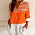 thumbnail image 1 of Ynynloco Women's Blouses Striped Long Sleeve Collared Shirts Button Down Loose Fit Casual Tops, 1 of 5