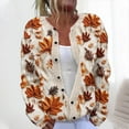 thumbnail image 1 of Ynynloco Women's Floral Print Cardigan Long Sleeve Open Front Button Down Casual Lightweight V Neck Knitted Sweaters, 1 of 3
