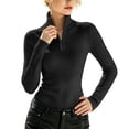 thumbnail image 1 of Ynynloco Women's Quarter Zip Pullover Polar Fleece Sweatshirts Long Sleeve Slim Fit High-Neck Jacket Warm Tops, 1 of 8
