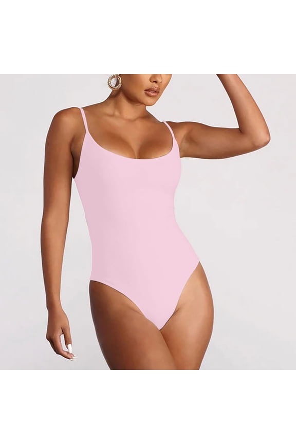 Women's Retro 80s/90s Inspired High Cut Low Back Padding One Piece Swimwear Bathing Suits
