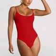 thumbnail image 1 of Ynynloco Women's Retro 80s/90s Inspired High Cut Low Back Padding One Piece Swimwear Bathing Suits, 1 of 6