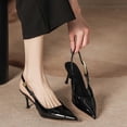 thumbnail image 1 of Ynynloco Women's Slingback High Heels Pointed Toe Stilettos Metal Buckle, Dress Party, Wedding, Pump Shoes, 1 of 7