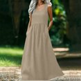 thumbnail image 1 of Ynynloco Women's Summer Casual Loose-Fit Tank Maxi Dress Sleeveless Sundresses with Pockets Boho Beach Sundress, 1 of 7