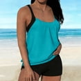 thumbnail image 1 of Ynynloco Women's Swimsuit Tankini Tummy Control Bathing Suits Two Piece Full Coverage Modest Slim Swim Suits, 1 of 4