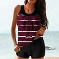 thumbnail image 1 of Ynynloco Women's Tankini Swimsuit Tummy Control Wide Strap Two Piece Bathing Suit with High Waisted Bottom, 1 of 6