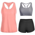 thumbnail image 1 of Ynynloco Women's Tankini Swimsuits Tummy Control Tank Top Modest Two Piece with Swim Shorts Bathing Suits, 1 of 6