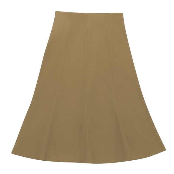 Ynynloco Women's Umbrella Long Skirts A-Line Spring Summer Solid Color Commute Party Office Midi Skirt
