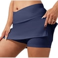 thumbnail image 1 of Ynynloco Womens Tennis Skirt High Waisted Golf Skort with 2 Pockets Stretchy Athletic Skirts Trendy Summer Gym Clothes, 1 of 5