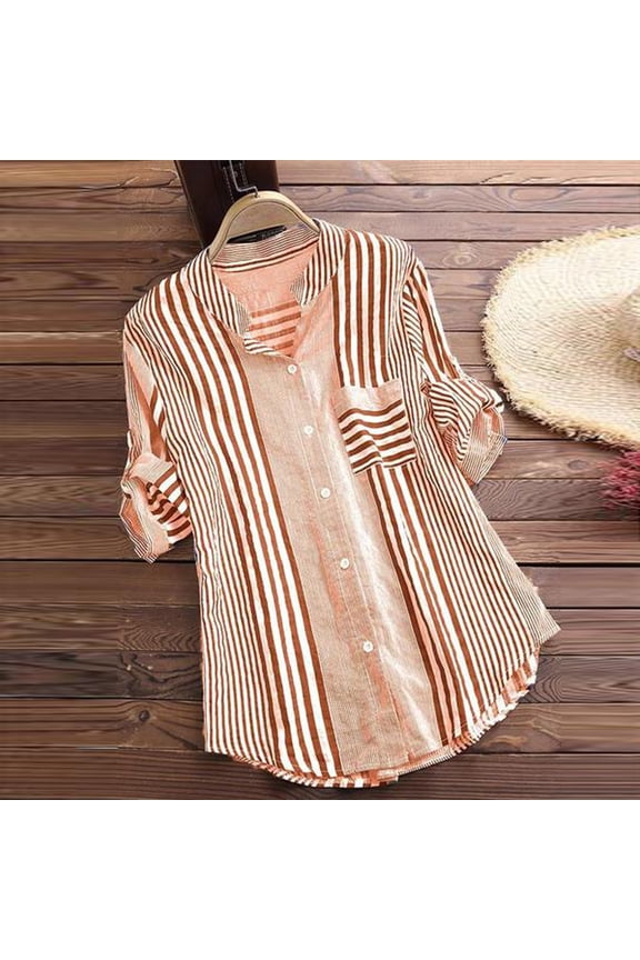 Womens Tops for Under $5 Tops for Women Casual Spring Summer Women Vintage Lace Patchwork Bow V-Neck Three Quarter Blouses Top T-Shirt