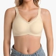 thumbnail image 1 of Ynynloco Womens Wireless Jelly Bras Mesh Comfortable Bralette Supportive Tshirt Bra Seamless Push Up Everyday Bras, 1 of 8