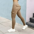 thumbnail image 1 of Ynynloco fashion Leggings with Pockets for Women Tummy Control High Waisted Yoga Pants Women Compression Workout Athletic Legging, 1 of 5