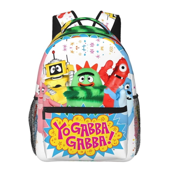 Yo-Ga-bba-Ga-bba Cute Cartoon backpack travel bag adjustable shoulder straps Unisex Celebration Anime Character One size Black 3
