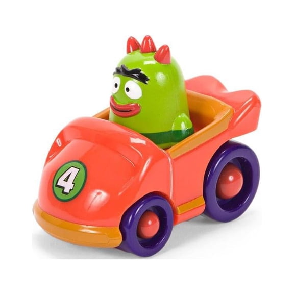 Yo Gabba Gabba 4" Figure: Brobee in Red Race Car