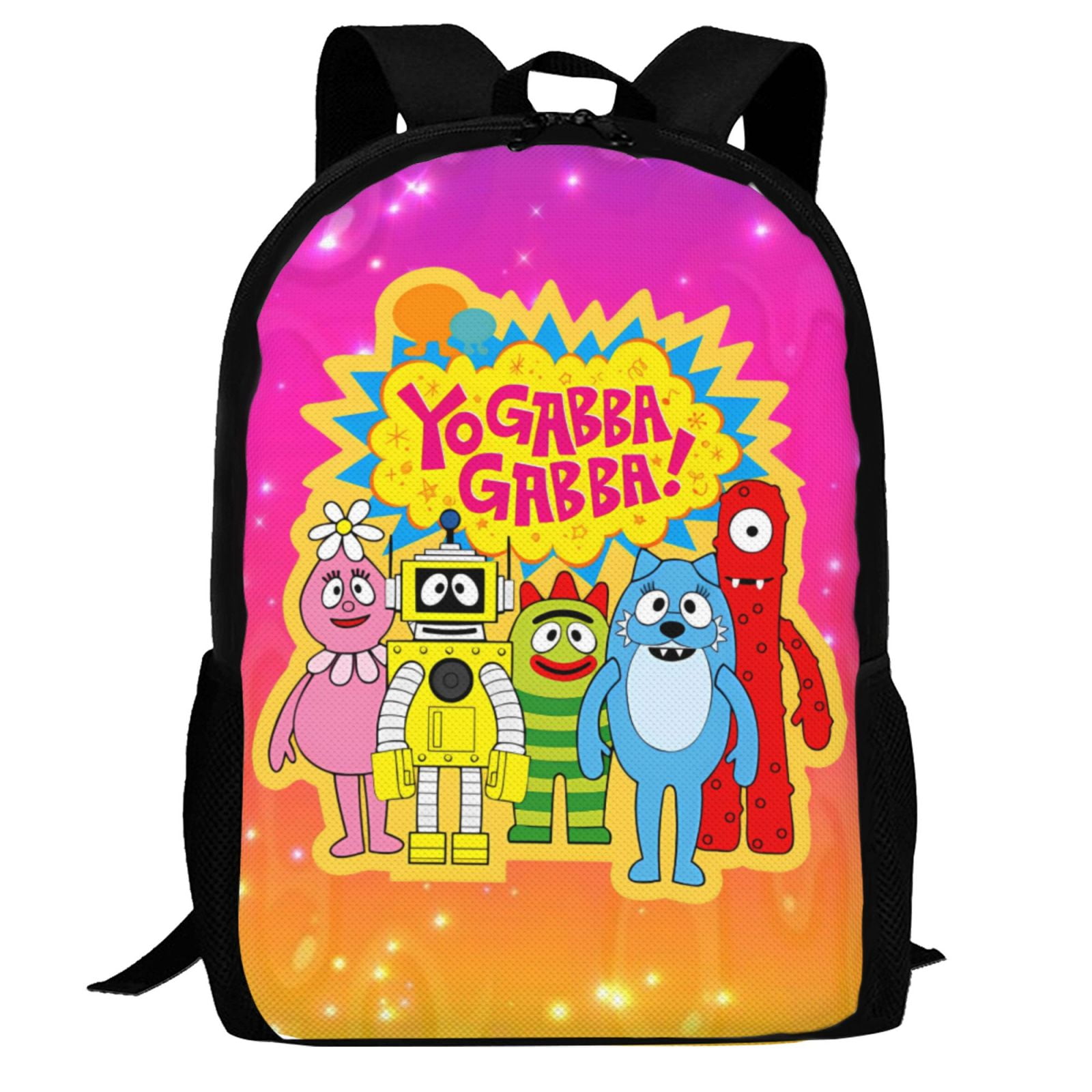 WOODYOTIME Yo Gabba Gabbaland Backpack,3d Print Laptop Backpack Lightweight Casual Daypack Bookbag Multi-Function Travel Backpack 16.5 In