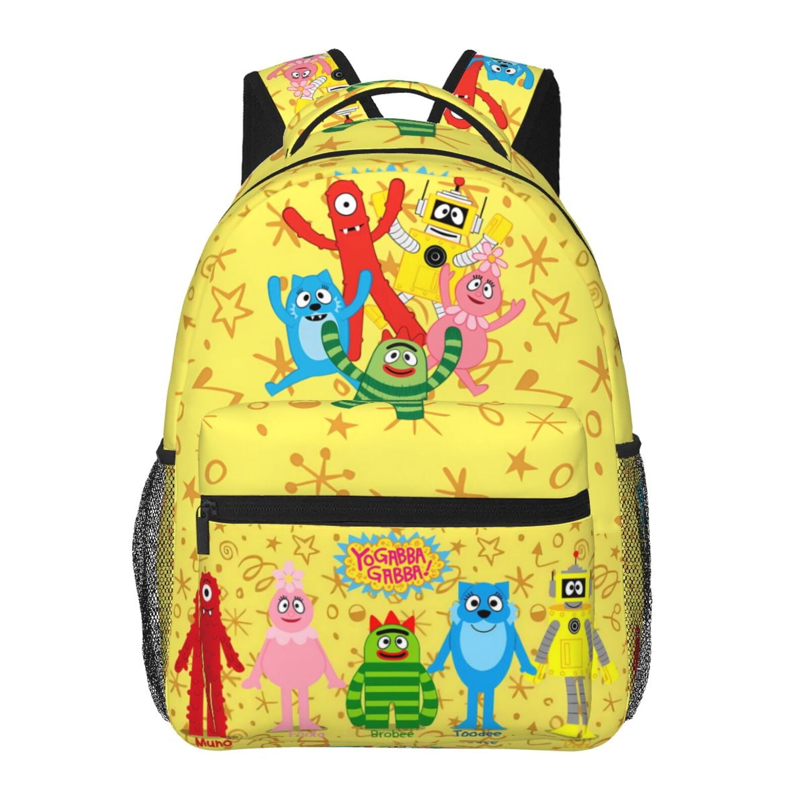 WOODYOTIME Yo Gabba Gabbaland Backpack Lightweight Bookbag Casual Daypack For Women Men Travel Laptop Bag Multifunctional Bag