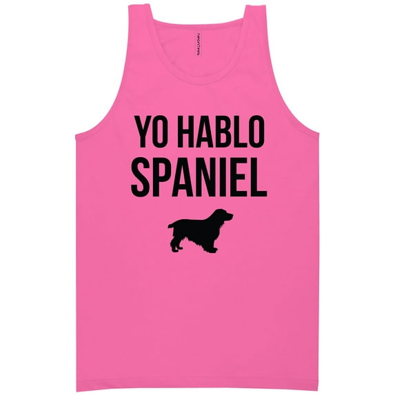 Yo Hablo Spaniel Neon Tank Top