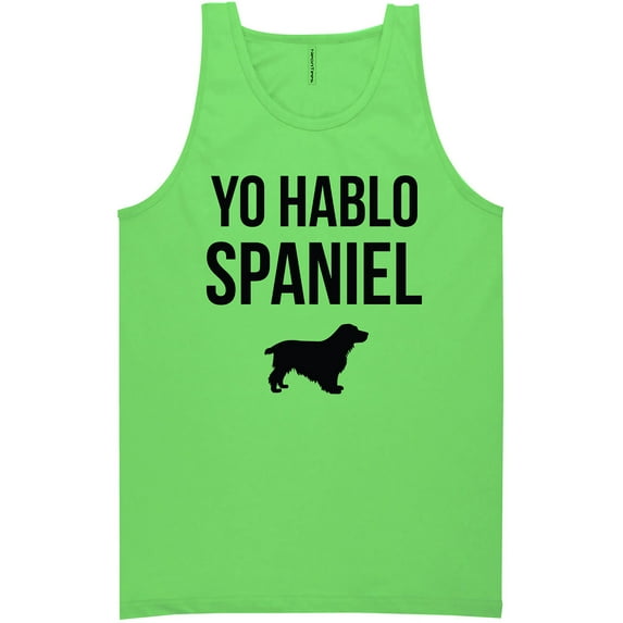 Yo Hablo Spaniel Neon Tank Top
