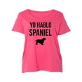 thumbnail image 1 of Yo Hablo Spaniel Womens Plus Size Scoopneck Tee, 1 of 1