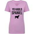 thumbnail image 1 of Yo Hablo Spaniel Womens V-Neck T-Shirt, 1 of 3