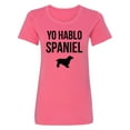 thumbnail image 1 of Yo Hablo Spaniel Womens crewneck tee, 1 of 2