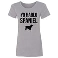 thumbnail image 1 of Yo Hablo Spaniel Womens crewneck tee, 1 of 2