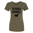 thumbnail image 1 of Yo Hablo Spaniel Womens crewneck tee, 1 of 2