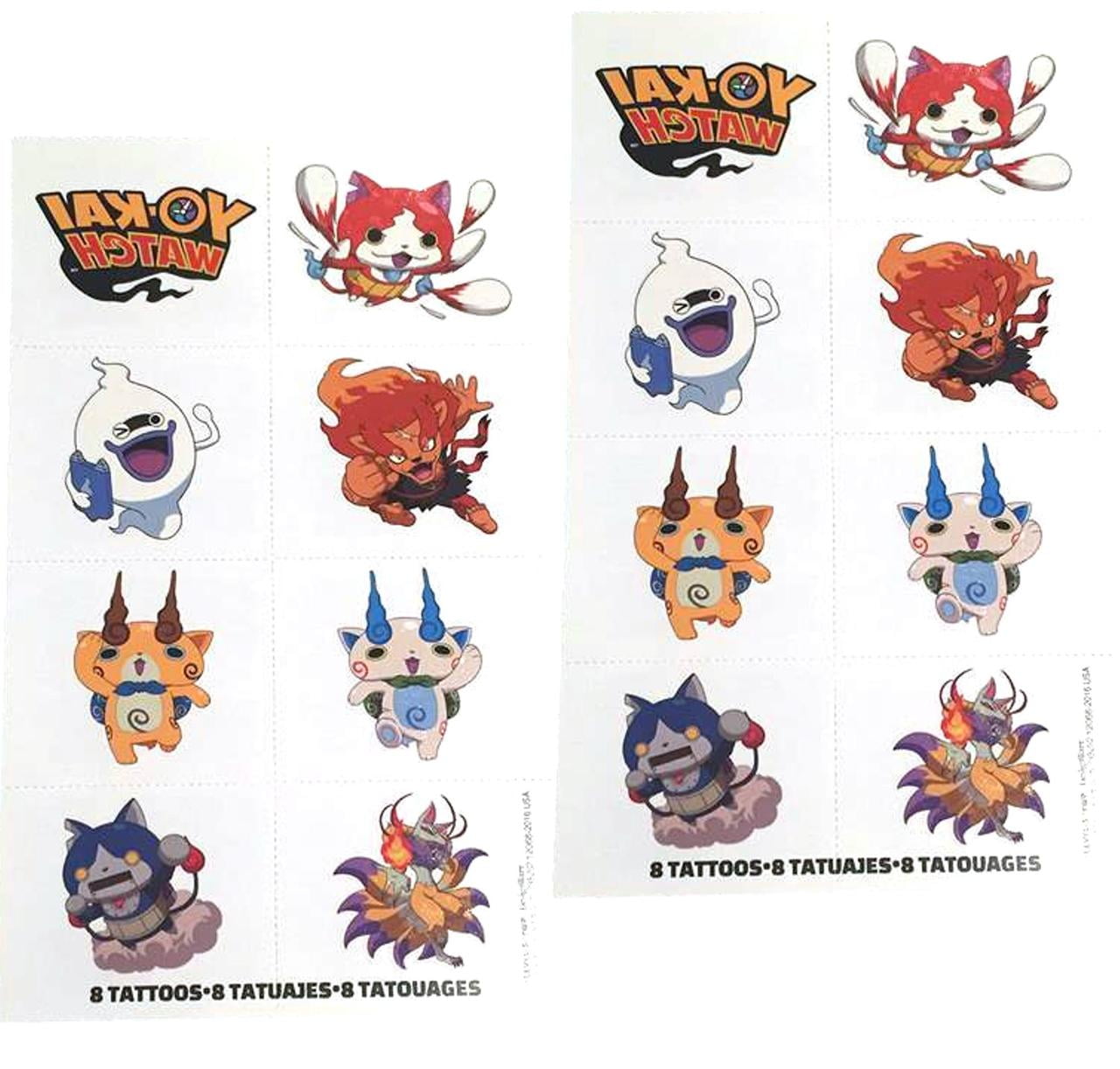 Yo-Kai Watch Birthday Party 16 Tattoos Favors Yokai