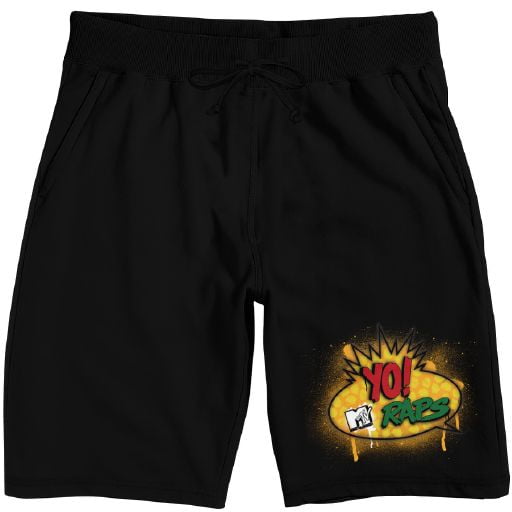 Yo MTV Raps Gold Logo Men's Black Sleep Pajama Shorts-Small - Walmart.com