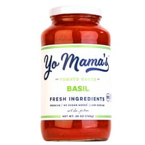 Yo Mama's Foods Gluten-Free, Keto, Tomato Basil Pasta Sauce, 25 oz Jar