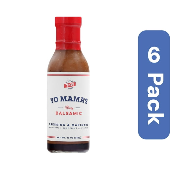 Yo Mama's Foods Honey Balsamic Dressing 13 oz (Pack Of 6)