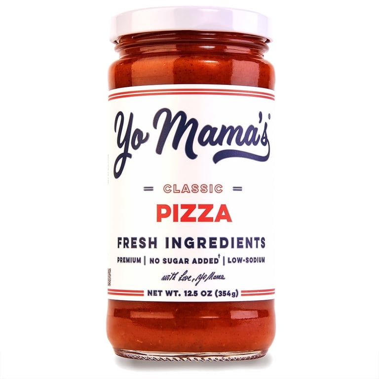 Yo Mama's Foods Keto Classic Pizza Sauce - No Sugar, Vegan, Gluten