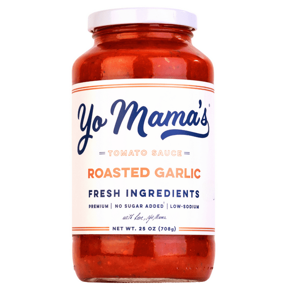 Yo Mama's Foods Keto Friendly Roasted Garlic Pasta Sauce, 25 oz