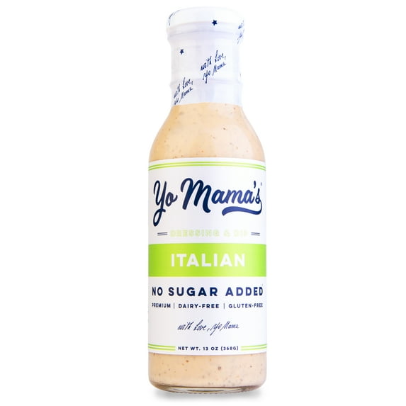 Yo Mama's Foods Low Carb Gourmet Italian Dressing and Dip, 12oz