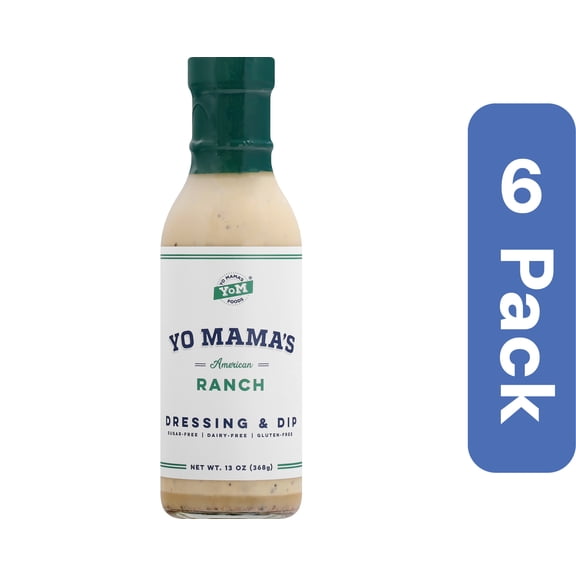 Yo Mama's Foods Ranch Dressing 13 oz (Pack of 6)