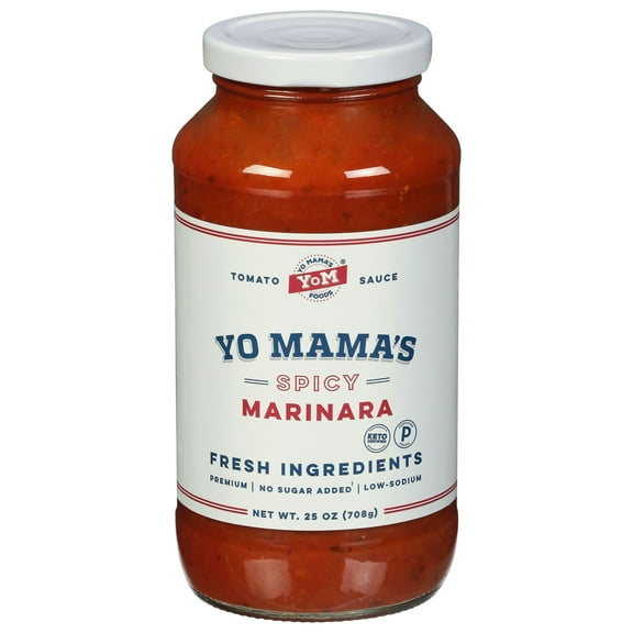 Yo Mama's Foods Spicy Marinara Sauce 25 oz (Pack Of 6)