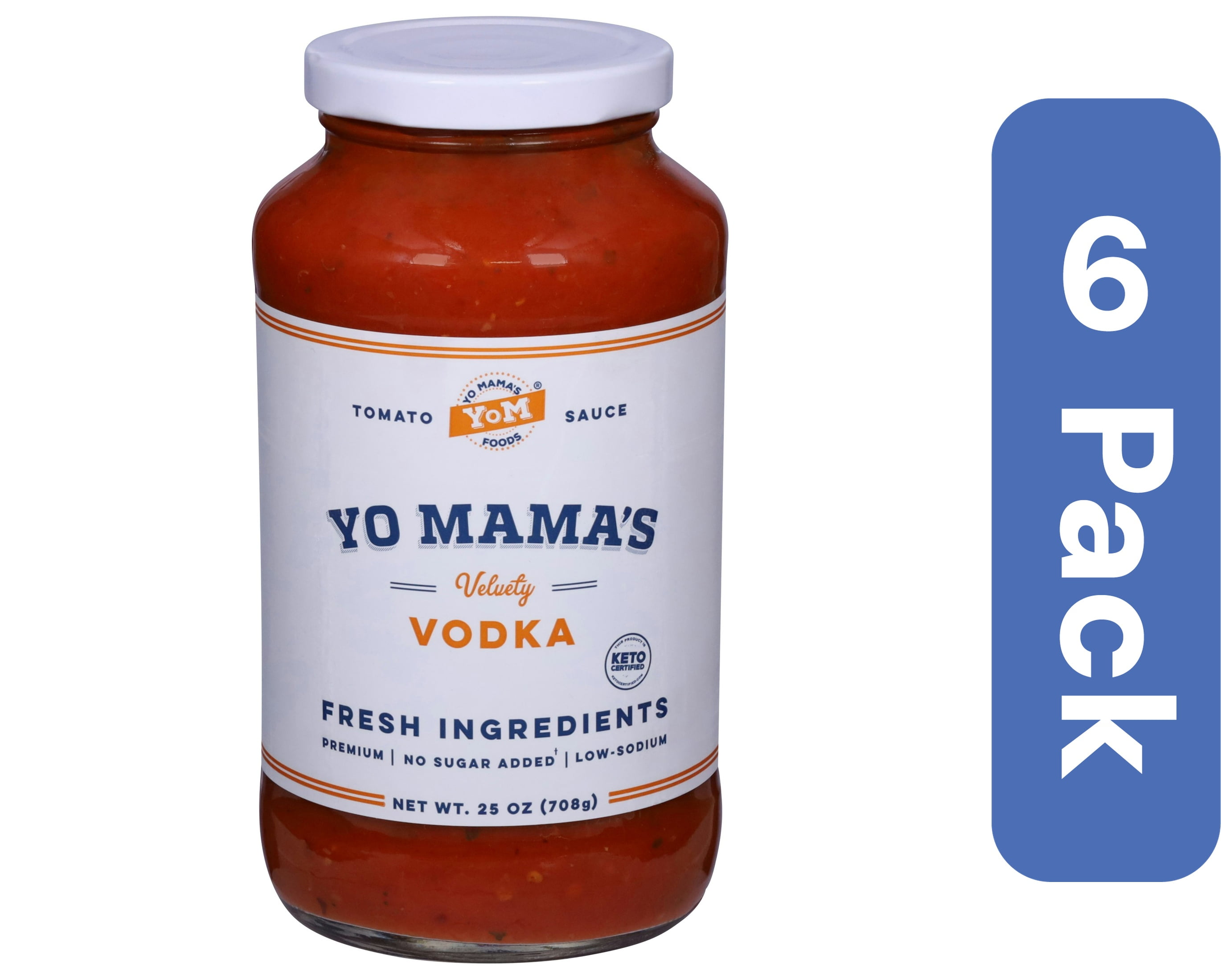 Yo Mama's Foods Vodka Tomato Pasta Sauce 25 oz (Pack Of 6)