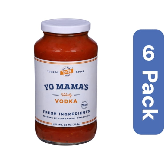 Yo Mama's Foods Vodka Tomato Pasta Sauce 25 oz (Pack Of 6)