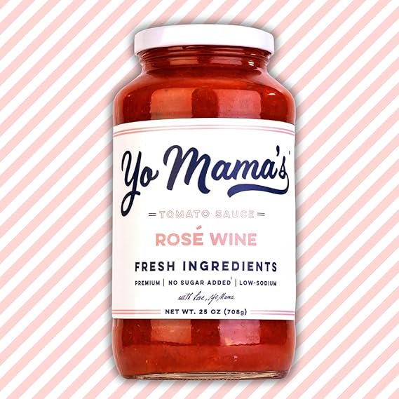 Yo Mama's Keto Pasta Sauce Rose Wine 25 oz Pack of 3