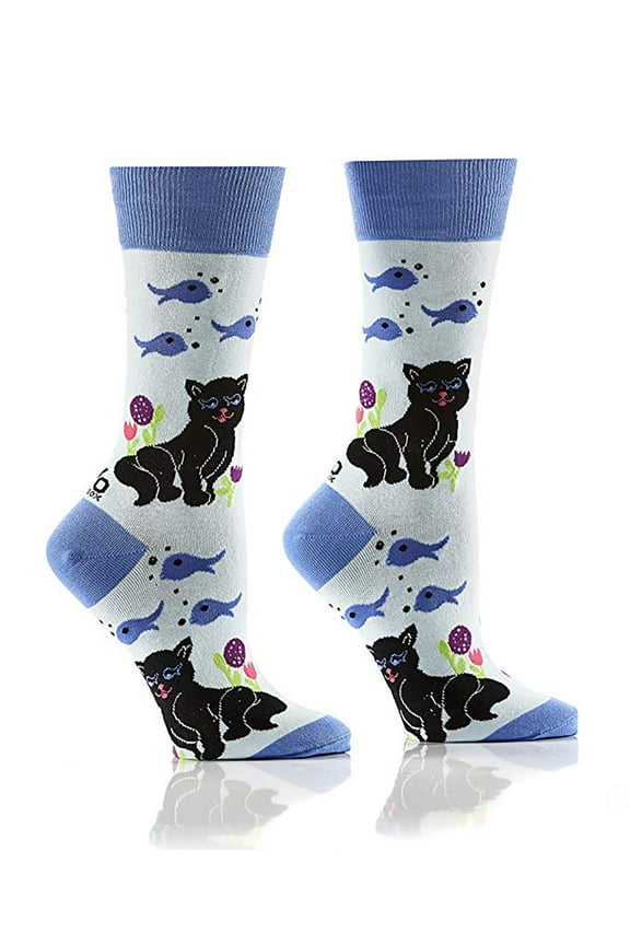 CAT & FISH DESIGN, WOMEN'S CREW SOCK
