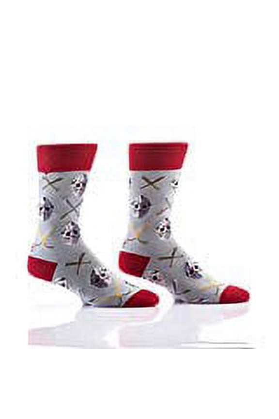 Men's Crew Sock, Hockey Mask & Sticks