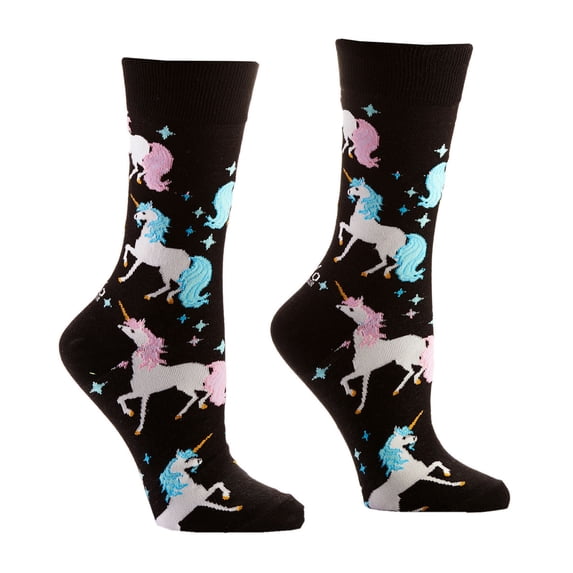 Yo Sox Women's Novelty Crew Socks (Unicorns)