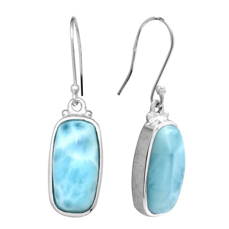 Yo Treasure Women Larimar Dangle Earrings 925 Sterling Silver Gifts for Her