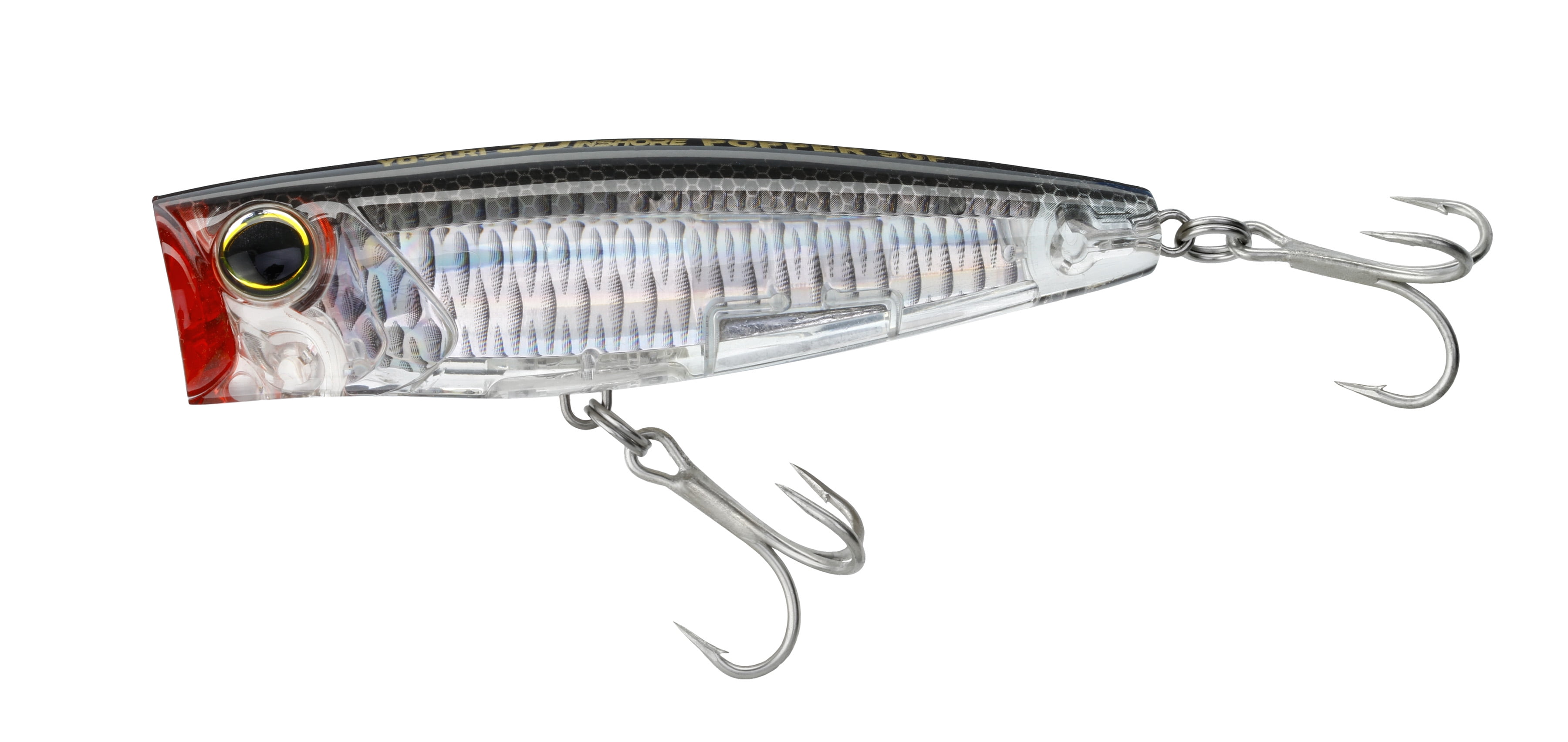 Yo-Zuri 3D Inshore Popper, Topwater Hard Bait Lure, Silver Black - Walmart.com